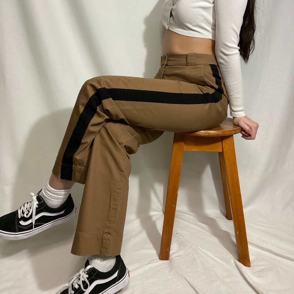 Womens &otherstories racer striped pants size 2